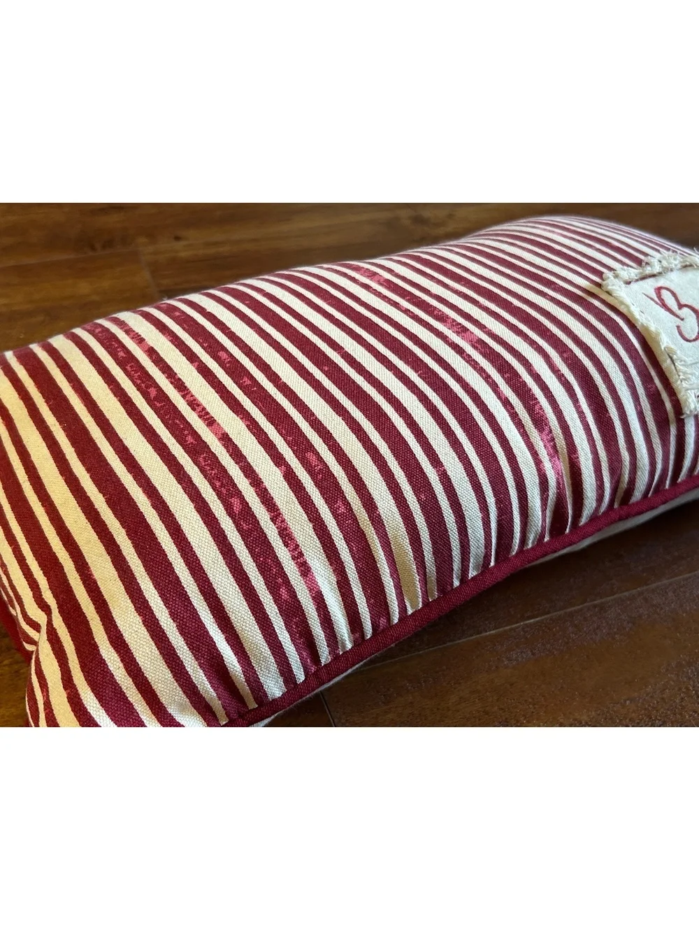 Decorative Striped 'Be Mine' Accent Pillow